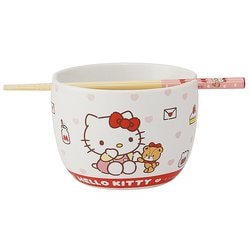 陶器製 ボウル箸セット ハローキティ お友だち CHBWH1