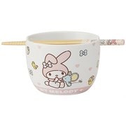 陶器製 ボウル箸セット マイメロディ お友だち CHBWH1