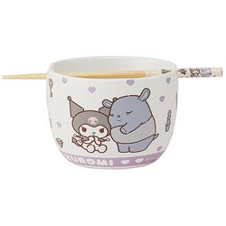 陶器製 ボウル箸セット クロミ お友だち CHBWH1