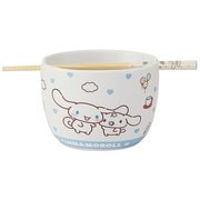陶器製 ボウル箸セット シナモロール お友だち CHBWH1