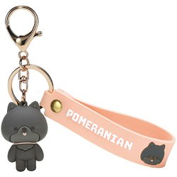 ZRMKH1 [ラバーマスコット付キーホルダー POMERANIAN]