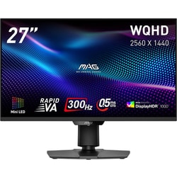 ゲーミングモニター/27型/WQHD（2560×1440）/RAPID VAパネル/量子ドット/Mini LED/DisplayHDR 1000/300Hz/0.5ms（GTG）/HDMI×2 DP×1 MAG 274QPF X30MV