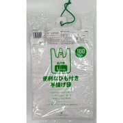 ひも付き手提げ袋 L 100枚 乳白半透明 CCH-300