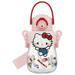 ラバーマスコット付ストローボトル ハローキティ 大好きな日々 PRMC7ST