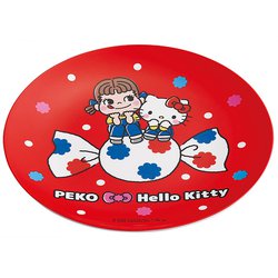 薄肉メラミンプレート ペコちゃん×キティ MPL20P
