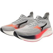 ミズノネオゼン メンズ ランニングシューズ グレー×レッド×ブラック（51） 28cm J1GC2586
