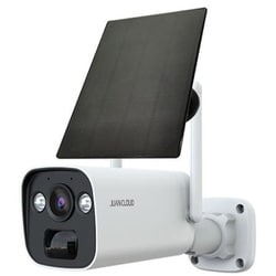 ソーラーパネル付きバッテリー 防犯カメラ IP66相当 400万画素/ナイトビジョン/動作検知/双方向通話対応/センサーライト搭載 JA-BP294A-WB