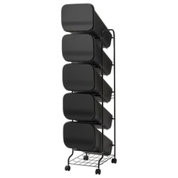 ゴミ箱 5段 Nスムース スタンドダストボックス ブラック GBBH030