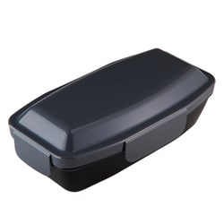 弁当箱 750ml～1000ml 4点ロックドームランチボックス 1段 無紋 墨