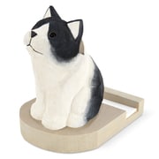 スマホスタンド フィーカ 動物 木彫り ハチワレ KH-61387