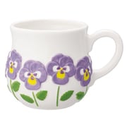マグカップ 250ml お花マグ 陶器 パンジー MG-62252