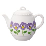 ティーポット 600ml お花ティーポット 陶器 パンジー MG-62254