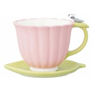 マグカップ&ソーサー 200ml フラワー 陶器 モンシロチョウ MG-90216