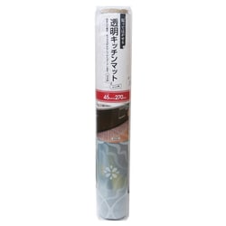 キッチンマット 拭ける 45×270cm 柄物 クリア タイル PKM-4527