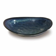 カレー皿 24cm オーバル 窯変 磁器 ネイビー 20893