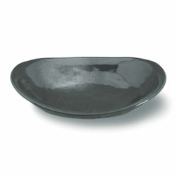カレー皿 24cm オーバル 窯変 磁器 黒結晶 20897