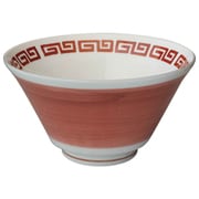 麺鉢 900ml ラーメン鉢 レトロ中華 ナルト 磁器 赤 22500