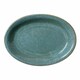 プレート 19.5cm 餃子皿 窯変 中華 磁器 緑 22507