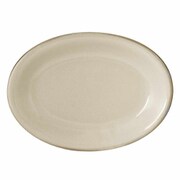 プレート 19.5cm 餃子皿 窯変 中華 磁器 アイボリー 22508