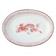 餃子皿 19.5cm レトロ中華 磁器 赤 22512