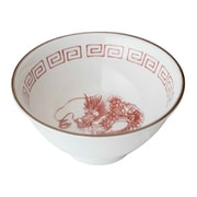 ボウル 300ml レトロ中華 磁器 赤 22516