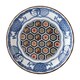 小皿 16.5cm 5寸 プレート 藍染小紋 磁器 亀甲 22837