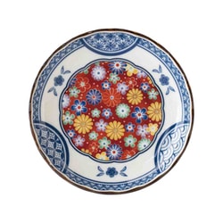 小皿 12cm 3.5寸 プレート 藍染小紋 磁器 花小紋 22840