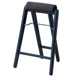 スツール 折りたたみ 高さ64cm ハイスツール ティット ネイビー TITTO-HF（NV）