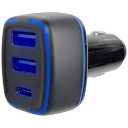 DC-60W USB3ポート Type-C ×2 / Type-A ×1 PD対応 車載用 USB電源 USB増設 独立回路 DC-074