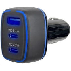 DC-60W USB3ポート Type-C ×1 / Type-A ×2 PD対応 車載用 USB電源 USB増設 独立回路 DC-075
