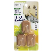 フック 木目フック 粘着フック 2個入り H-06