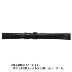 BKA620AI [時計バンド 型押し Lサイズ ブラック 12mm]