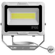 LD-60CP [LED 投光器 昼白色 PSE認証プラグ付き 60W 10,200lm IP66 耐熱 通気弁付き 簡単取付 耐風 耐震 電気工事不要 アルミダイカスト製]