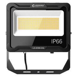 LD-E9W-DQ [LED 投光器 電球色 100W 17,000lm IP66 耐熱 通気弁付き 簡単取付 耐風 耐震 アルミダイカスト製]