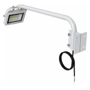 LD-K4W [一体型 LED アームライト 昼白色 30W 3,150lm IP66 高演色性 Ra95 簡単取付 角度調整可能 ホワイト]