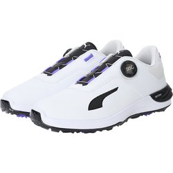 パワー アセンド ニトロ ディスク メンズ ゴルフシューズ スパイクレス ダイヤル 26.0cm PUMA White-PUMA Black-Dark Amethyst（02） 2025年モデル 313146