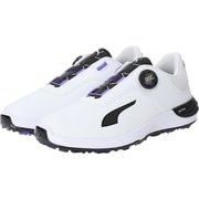 パワー アセンド ニトロ ディスク メンズ ゴルフシューズ スパイクレス ダイヤル 30.0cm PUMA White-PUMA Black-Dark Amethyst（02） 2025年モデル 313146