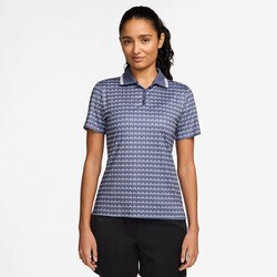 ウィメンズ DF ツアー S/S ポロ PRNT レディース パープル Lサイズ