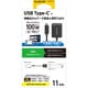 USB-C 変換アダプタ 100W PD急速充電 4K映像出力 USB Type-C to Type-C×2 高速データ転送 ブラック AD-C2CPD100BK