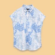 ゴルフウェアレディース フレンチスリーブポロ BL Lサイズ CWA25L C25134215 1111