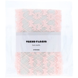 トレンドファブリック 刺繍生地 レースリボン 127cm巾×50cmカット P ピンク TF-71C P