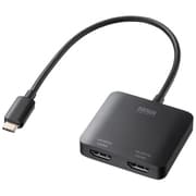 USB Type C-HDMI変換アダプタ HDMI×2 4K/60Hz対応 拡張出力/分配出力対応 ケーブル長20cm AD-ALCMST2HD2