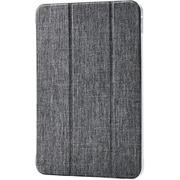 iPad ケース 11インチ ( A16 ) / 10.9インチ 第10世代 ファブリックフラップ カバー 2アングル スタンド オートスリープ機能 軽量 薄型 背面クリア グレー TB-A25RWVCGY
