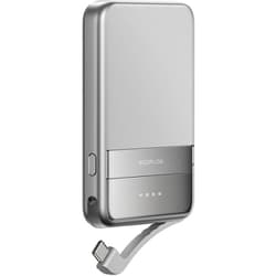 RAPID Magnetic Power Bank 5000mAh マグネット式 モバイルバッテリー 30W PD3.0 Qi2ワイヤレス充電/内蔵型充電ケーブル/内蔵スタンド シルバー EF-RAPID5000-JP