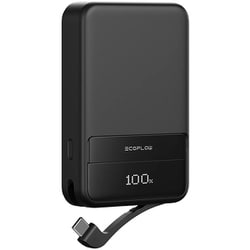 RAPID Magnetic Power Bank 10000mAh マグネット式 モバイルバッテリー Qi2 65W対応USB-Cケーブル内蔵 液晶ディスプレイ搭載 ブラック EF-RAPID10000-B-JP
