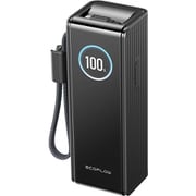 RAPID Power Bank 25000mAh 170W モバイルバッテリー USB-C×1/USB-A×1/内蔵巻き取り式USB-Cケーブル/ストラップ式USB-Cケーブル ブラック EF-RAPID25K100W-B-JP