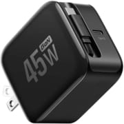 急速充電器 RAPID 45W GaN USB PD(パワーデリバリー)対応 USB-Cケーブル一体型(0.7m) 45W USB-C×1ポート GaN採用 折りたたみ式プラグ ブラック EFA-45WCHARGER2-B-JP