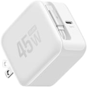 急速充電器 RAPID 45W GaN USB PD(パワーデリバリー)対応 USB-Cケーブル一体型(0.7m) 45W USB-C×1ポート GaN採用 折りたたみ式プラグ ホワイト EFA-45WCHARGER2-W-JP