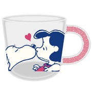 マグカップ 390ml スヌーピー PEANUTS 耐熱ガラス ピンク PM-2800