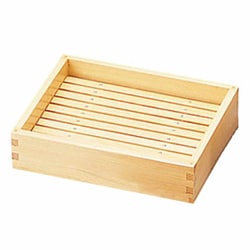 しゃぶしゃぶバット 小 目皿付き 木製 白木 35590